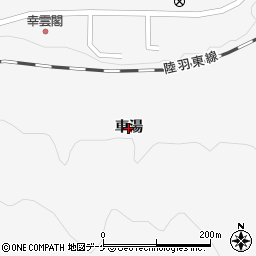 宮城県大崎市鳴子温泉（車湯）周辺の地図