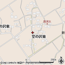 宮城県栗原市志波姫堀口堂の沢東周辺の地図