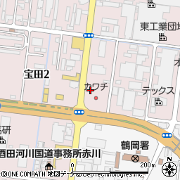 カワチ薬品　鶴岡宝田店周辺の地図