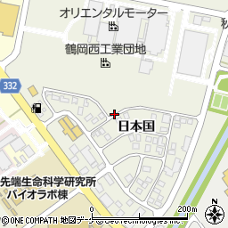 山形県鶴岡市大宝寺日本国周辺の地図