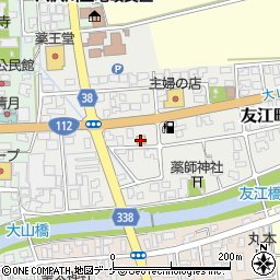 ローソン鶴岡友江町店周辺の地図