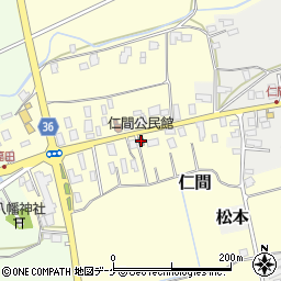 仁間公民館周辺の地図