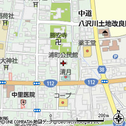 浦町公民館周辺の地図