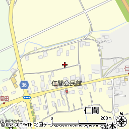 山形県新庄市仁間周辺の地図