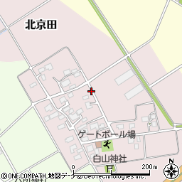 山形県鶴岡市北京田（浜中田）周辺の地図
