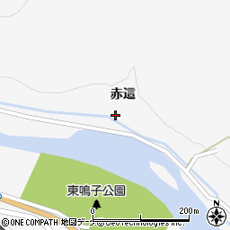宮城県大崎市鳴子温泉赤這125周辺の地図