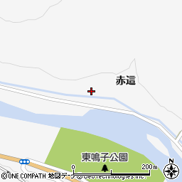 宮城県大崎市鳴子温泉赤這105周辺の地図