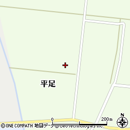 山形県鶴岡市平足堂ノ前周辺の地図