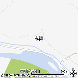 宮城県大崎市鳴子温泉赤這周辺の地図