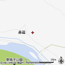 宮城県大崎市鳴子温泉赤這212周辺の地図