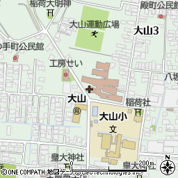 鶴岡市役所　大山児童館周辺の地図