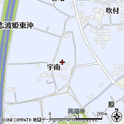 宮城県栗原市志波姫八樟宇南周辺の地図