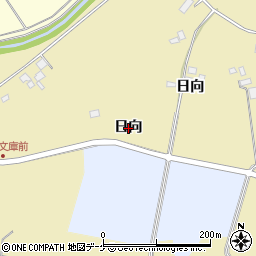 宮城県栗原市志波姫南郷日向周辺の地図