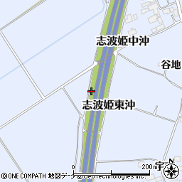 宮城県栗原市志波姫東沖周辺の地図