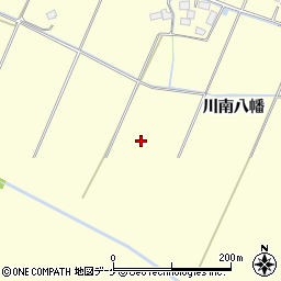 宮城県栗原市若柳（川南八幡）周辺の地図