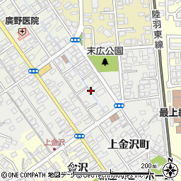 山形県新庄市上金沢町4周辺の地図