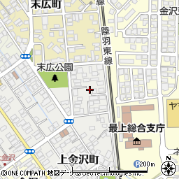 山形県新庄市上金沢町1周辺の地図
