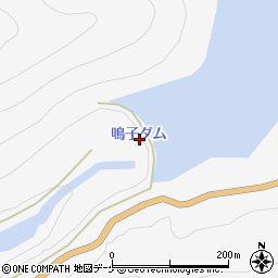 鳴子ダム周辺の地図
