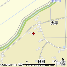 宮城県栗原市志波姫南郷大平周辺の地図