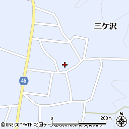山形県東田川郡庄内町三ケ沢周辺の地図