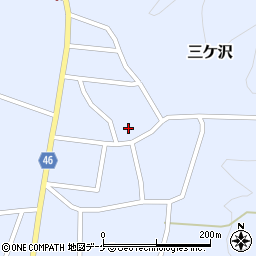 山形県庄内町（東田川郡）三ケ沢周辺の地図