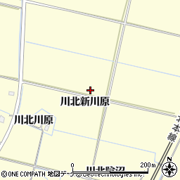 宮城県栗原市若柳川北新川原周辺の地図