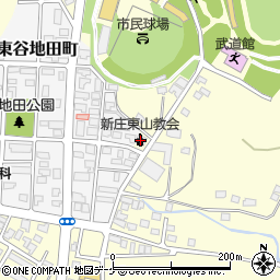 新庄東山教会周辺の地図