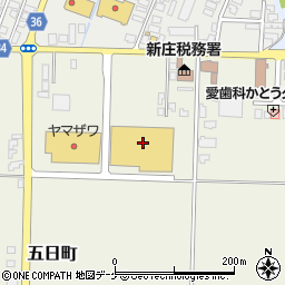 コメリパワー新庄店周辺の地図