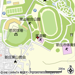 新庄市役所　武道館周辺の地図