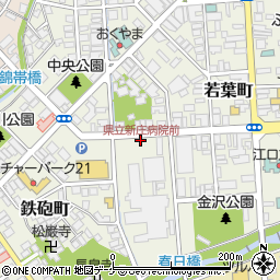 県立病院前周辺の地図