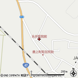 永井医院前周辺の地図