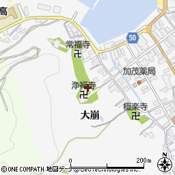 山形県鶴岡市加茂大崩周辺の地図