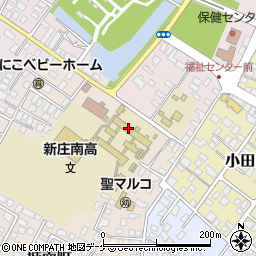 山形県立新庄南高等学校　職員室周辺の地図