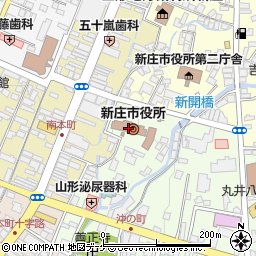 新庄市役所　選挙管理委員会周辺の地図