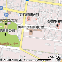 鶴岡市役所藤島庁舎周辺の地図