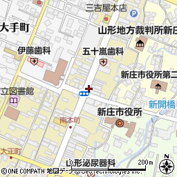 山形県新庄市本町周辺の地図