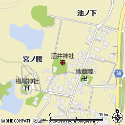 洒井神社周辺の地図