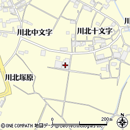 宮城県栗原市若柳川北中文字95周辺の地図