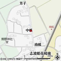 宮城県栗原市志波姫北郷中柧周辺の地図