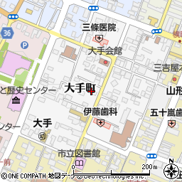 山形県新庄市大手町周辺の地図