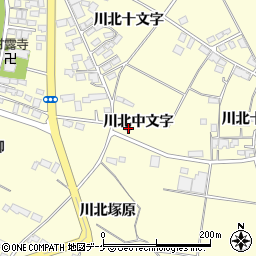 宮城県栗原市若柳川北中文字78周辺の地図