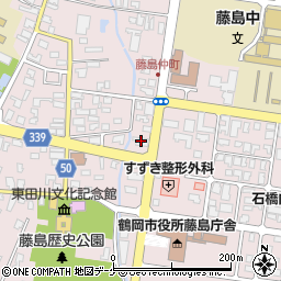 鶴岡信用金庫藤島支店周辺の地図