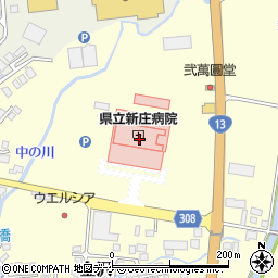 山形県立新庄病院周辺の地図