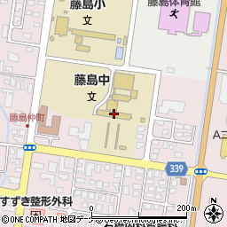 鶴岡市立藤島中学校周辺の地図
