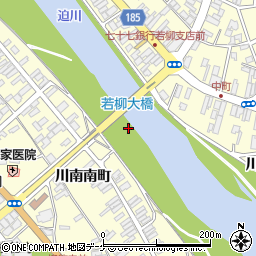 若柳大橋周辺の地図