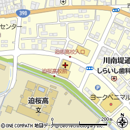 ダイソー宮城若柳店周辺の地図