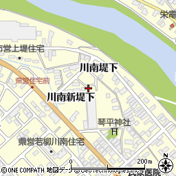 若柳新堤下住宅周辺の地図