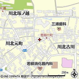 宮城県栗原市若柳川北片町84周辺の地図