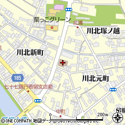 若柳郵便局周辺の地図