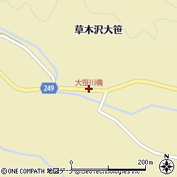 大笹川橋周辺の地図